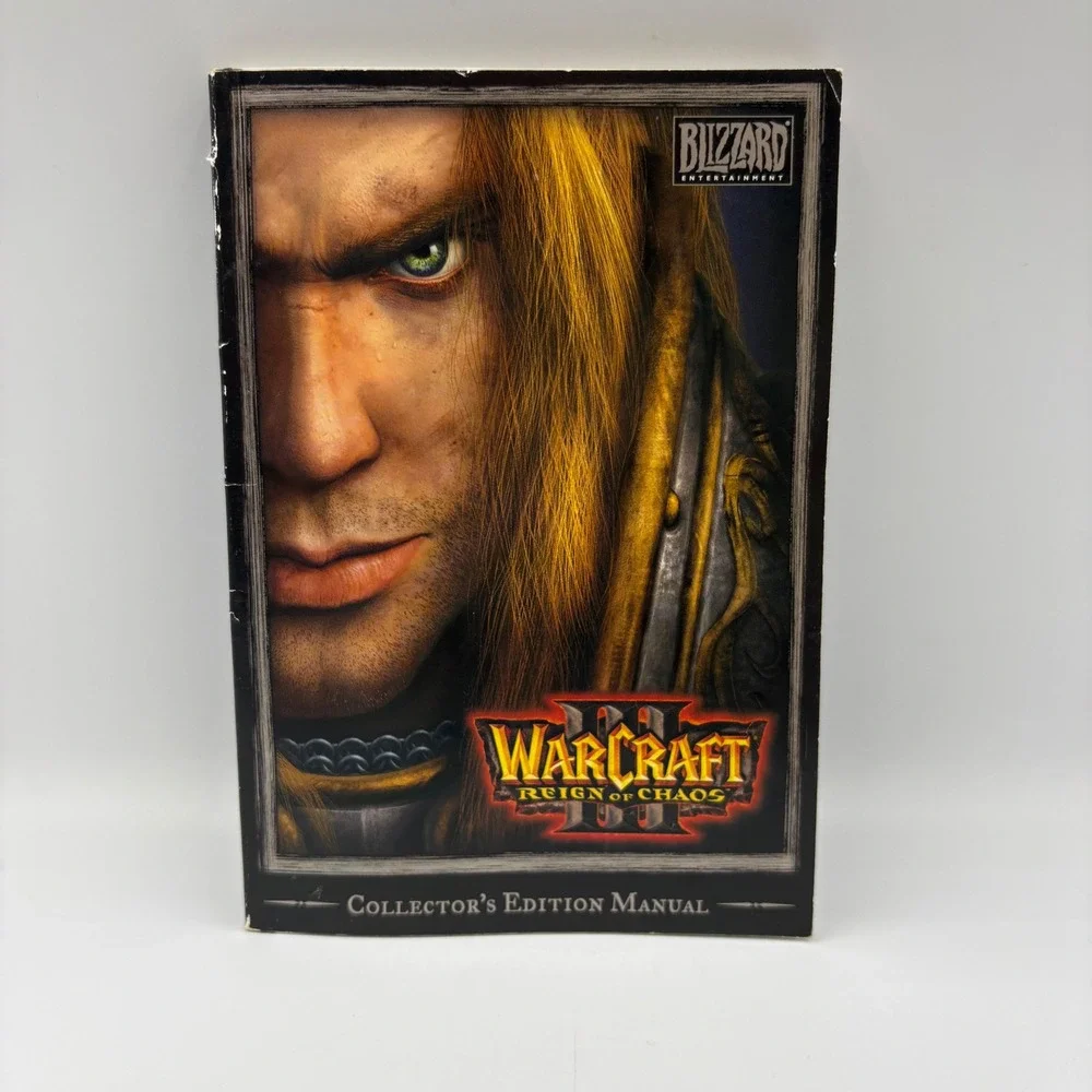 Blizzard Warcraft III Reign of Chaos Collector Edition Manual PC Mac Black Good